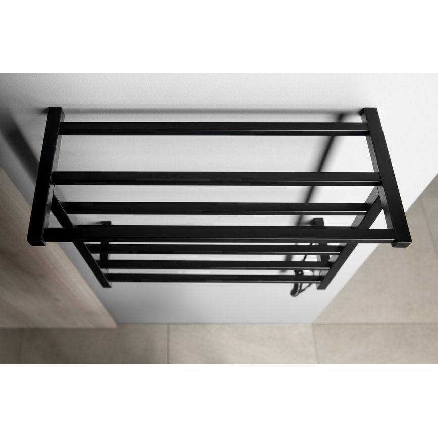 Sapho - Elektrischer Handtuchwärmer ELZOR 60W 47x50 cm matt schwarz
