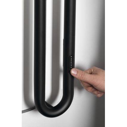 Sapho - Elektrischer Handtuchwärmer mit Timer DUOPASSO 45 W 170×12 cm matt schwarz