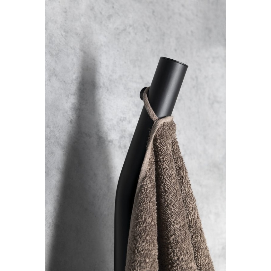 Sapho - Elektrischer Handtuchwärmer mit Timer DUOPASSO 45 W 170×12 cm matt schwarz