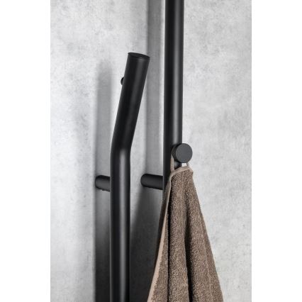 Sapho - Elektrischer Handtuchwärmer mit Timer DUOPASSO 45 W 170×12 cm matt schwarz
