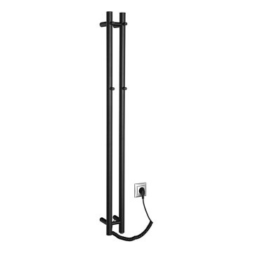 Sapho - Elektrischer Handtuchwärmer PAPINADO 40 W 120 x 11 cm matt schwarz