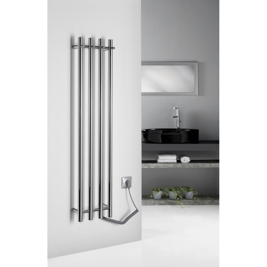 Sapho - Elektrischer Handtuchwärmer PAPINADO 85W 120x26 cm polierter Chrom rechts