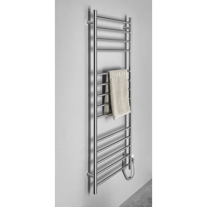 Sapho - Elektrischer Handtuchwärmer REDONDO 130 W 150 x 60 cm glänzender Chrom rund