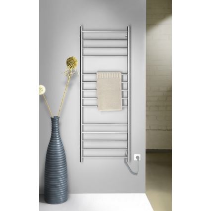 Sapho - Elektrischer Handtuchwärmer REDONDO 130 W 150 x 60 cm glänzender Chrom rund