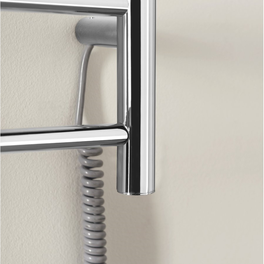 Sapho - Elektrischer Handtuchwärmer REDONDO, 75 W, 90 x 50 cm, polierter Chrom, rund