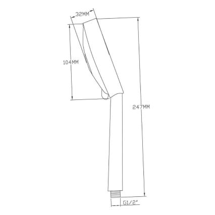 Sapho - Handbrause glänzender Chrom