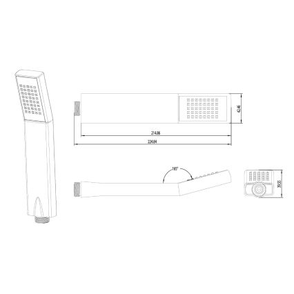 Sapho - Handbrause glänzender Chrom