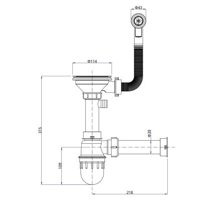Sapho - Küchenspüle 77x44 cm Granit/beige