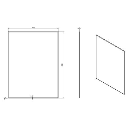 Sapho - Spiegel ACCORD 70x90 cm