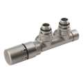 Sapho - Thermostatische Anschlussgarnitur für Mittelanschluss TWIN links/mattierter Edelstahl