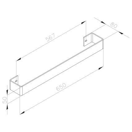Sapho - Wand-Handtuchhalter COLONNA 8x65 cm, gebürsteter Edelstahl