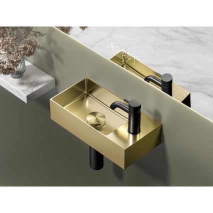 Sapho - Wandwaschbecken AURUM 36,5x18 cm mattgold