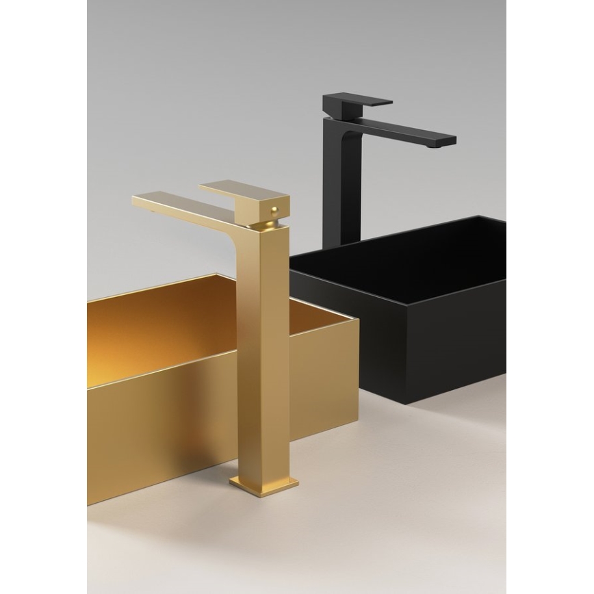 Sapho - Waschbeckenarmatur CUBEMIX 27,8 cm matt schwarz