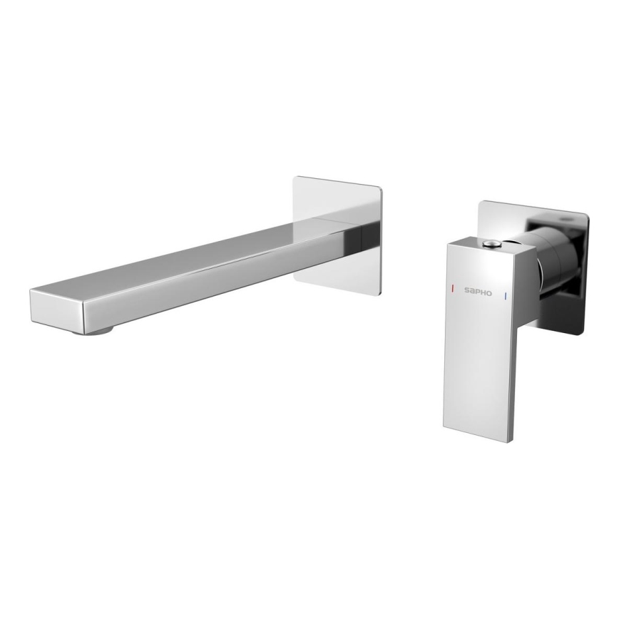 Sapho - Waschbeckenarmatur für Unterputzmontage CUBEMIX glänzendes Chrom