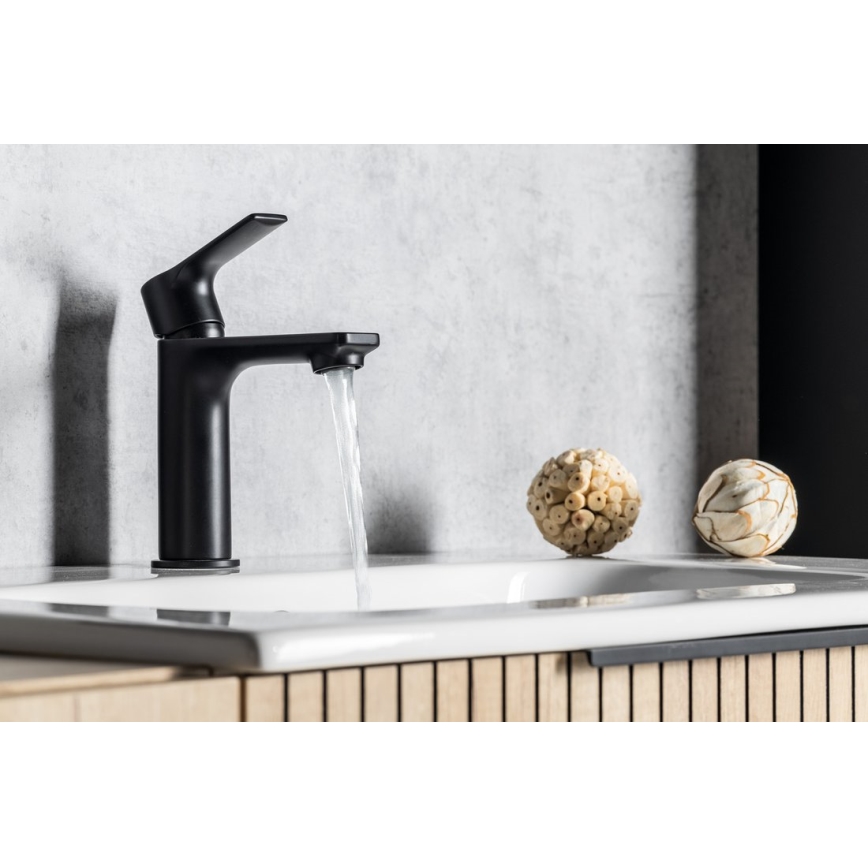 Sapho - Waschbeckenarmatur PAX 16,5 cm matt schwarz