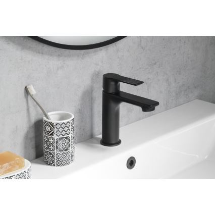 Sapho - Waschbeckenarmatur PAX 16,5 cm matt schwarz