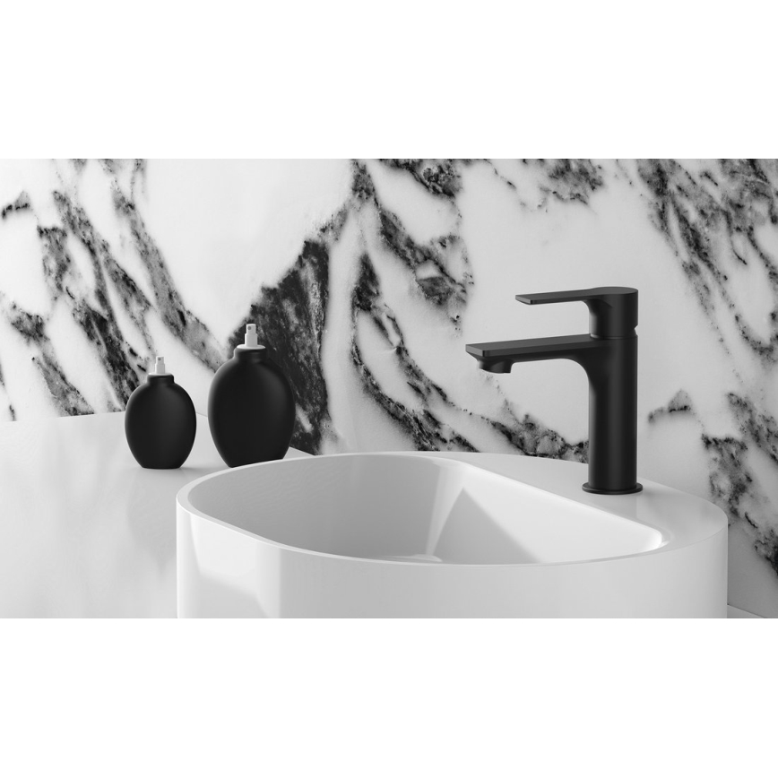 Sapho - Waschbeckenarmatur PAX 16,5 cm matt schwarz