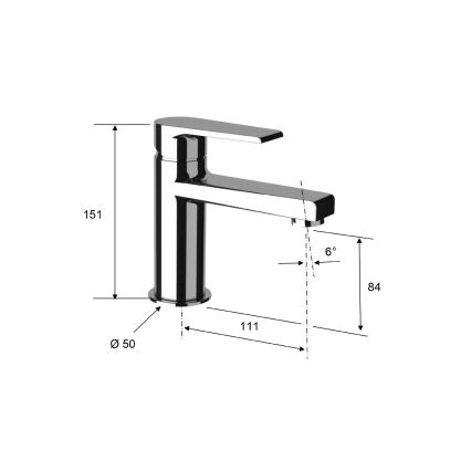 Sapho - Waschtischarmatur KAI 15 cm matt schwarz