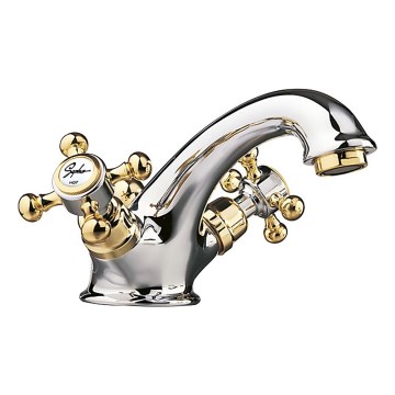 Sapho - Waschtischarmatur mit Ablaufgarnitur ANTEA RETRO, goldfarben