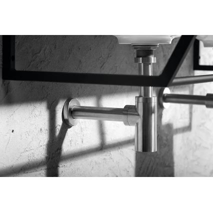 Sapho - Waschtischsiphon MINIMAL mattierter Edelstahl