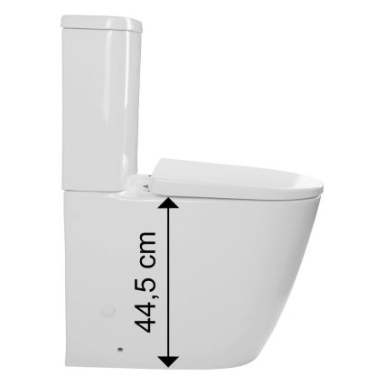 Sapho - WC-Kombi TURKU Boden-/Wandanschluss Keramik/Weiß