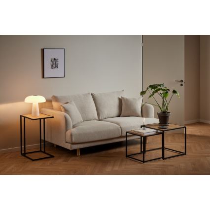 SARON Couchtisch-Set, 2-teilig, Eiche/Schwarz