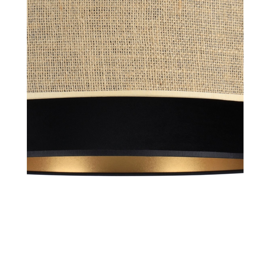 SARTA Hängeleuchte an Seil 1xE27/60W/230V Ø 45 cm schwarz/jute