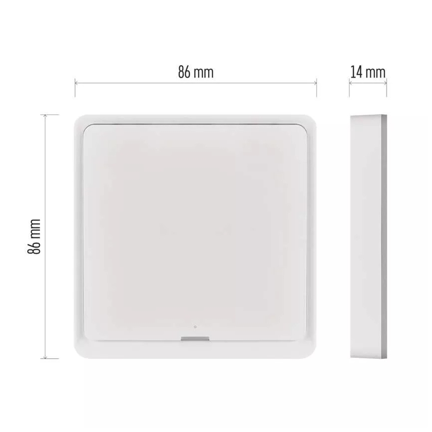 Schalter 1-Taste GoSmart 1xCR2430 Tuya weiß