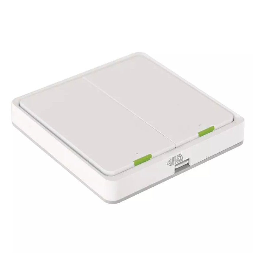 Schalter 2-Tasten GoSmart 1xCR2430 Tuya weiß