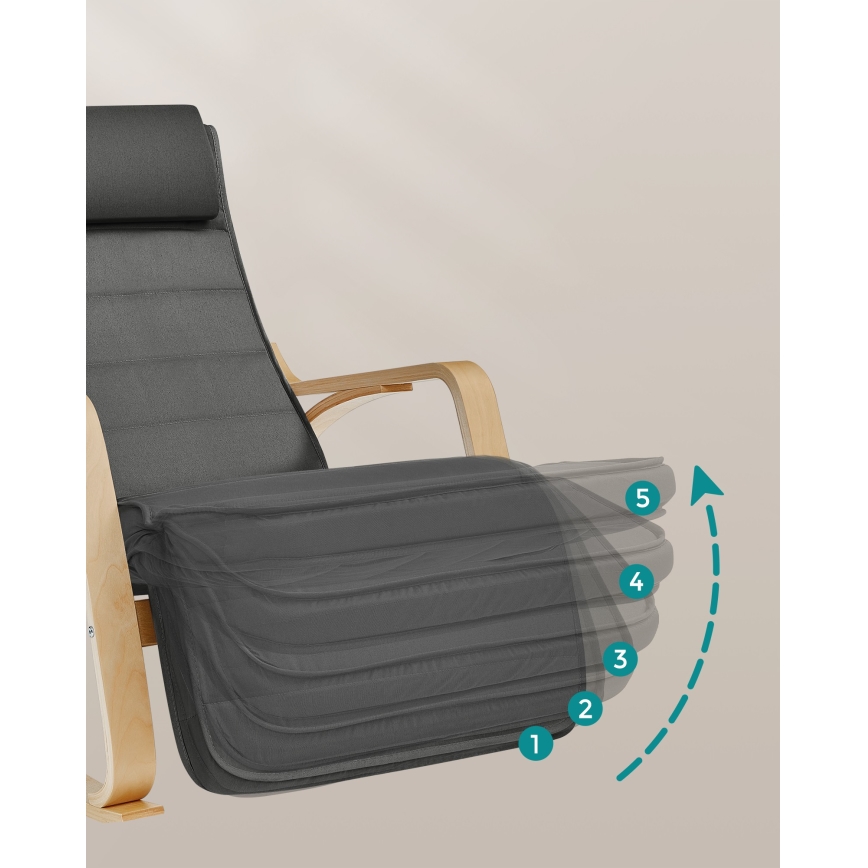 Schaukelstuhl RESTLY – dunkelgrau