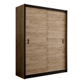 Schiebetür-Kleiderschrank SAPHIRA 203x215 cm Eiche Craft