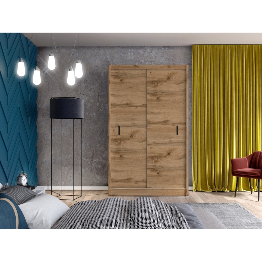 Kleiderschrank mit Schiebetüren SAPHIRA 150x215 cm Wotan-Eiche