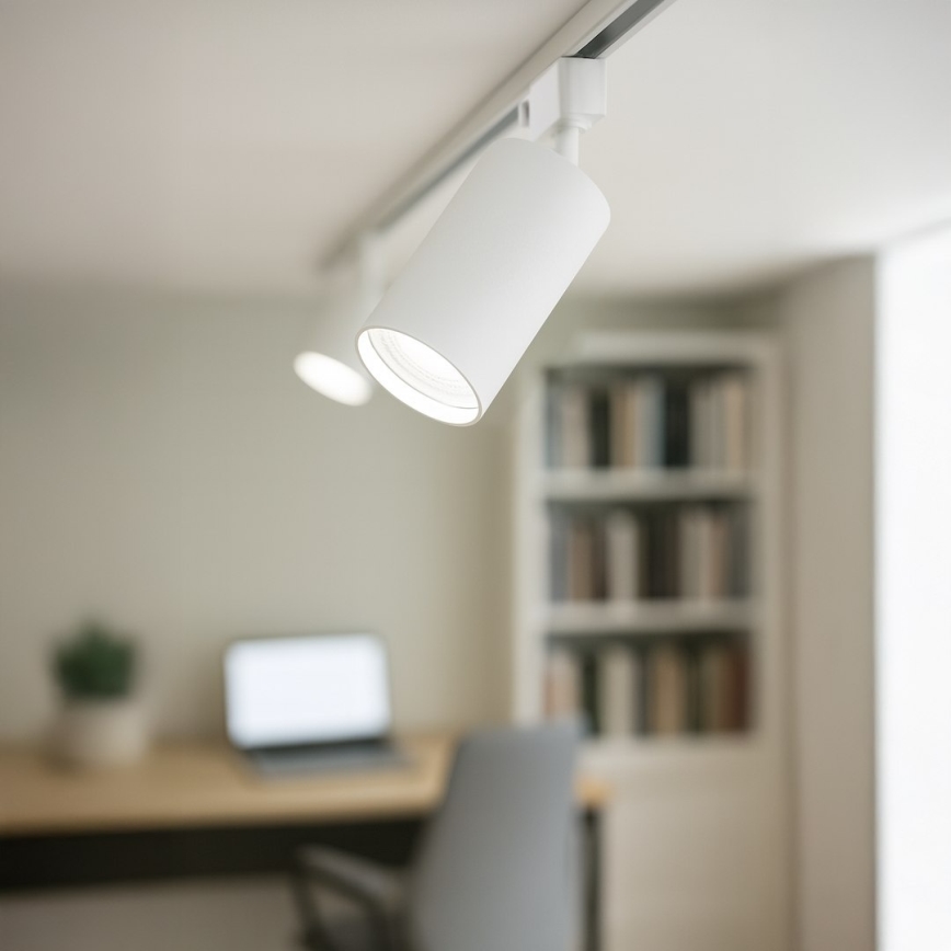 Schienenstrahler für 1-Phasen-Lichtschiene TIGER 1xGU10/10W/230V weiß