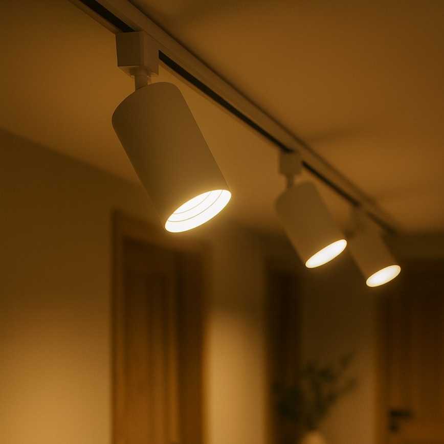 Schienenstrahler für 1-Phasen-Lichtschiene TIGER 1xGU10/10W/230V weiß