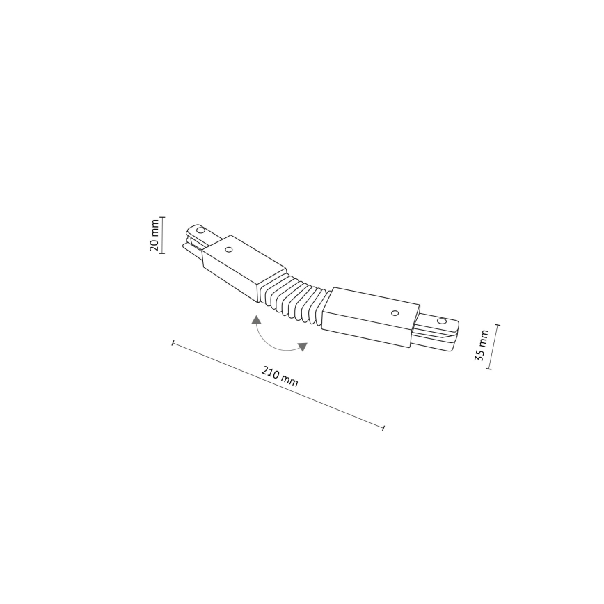 Schienensystem Endkappe 1-phasig TRACER flexibel weiß