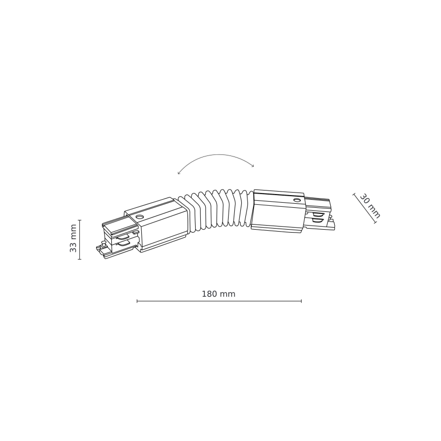 Schienensystem Endkappe 3-phasig TRACER flexible weiß