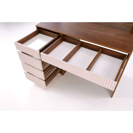 Schminktisch AMORIO 120x55 cm Kaschmir/Nussbaum-Dekor