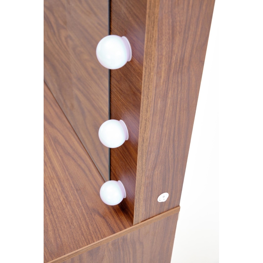 Schminktisch AMORIO 120x55 cm Kaschmir/Nussbaum-Dekor