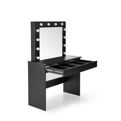 Schminktisch AMORIO 94x43 cm schwarz
