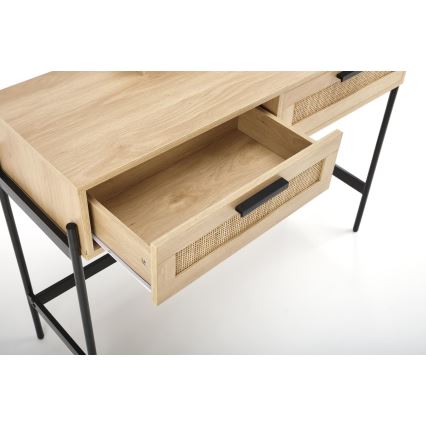 Schminktisch CARMEN 136x104 cm beige/schwarz