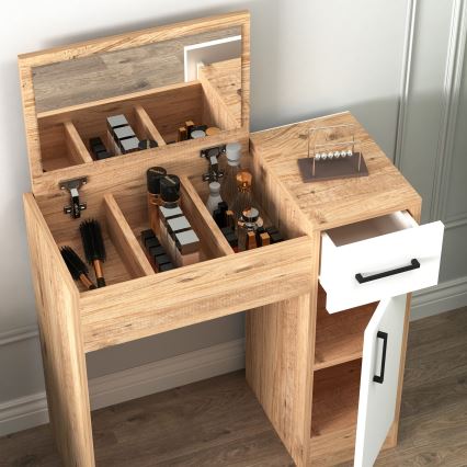 Schminktisch INCI 108,8x77 cm Atlantik-Kiefer/Weiß