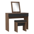 Schminktisch JUNO + Hocker 45x29,6 cm braun/schwarz