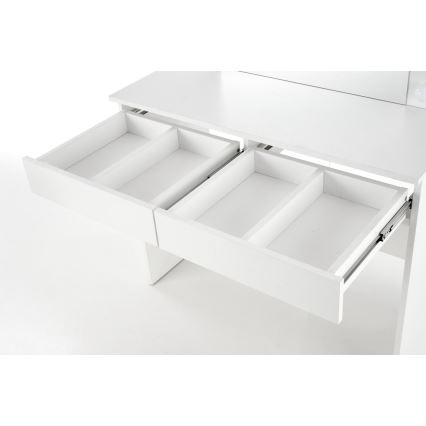 Schminktisch mit LED-Beleuchtung HOLLYWOOD 140x94 cm weiß
