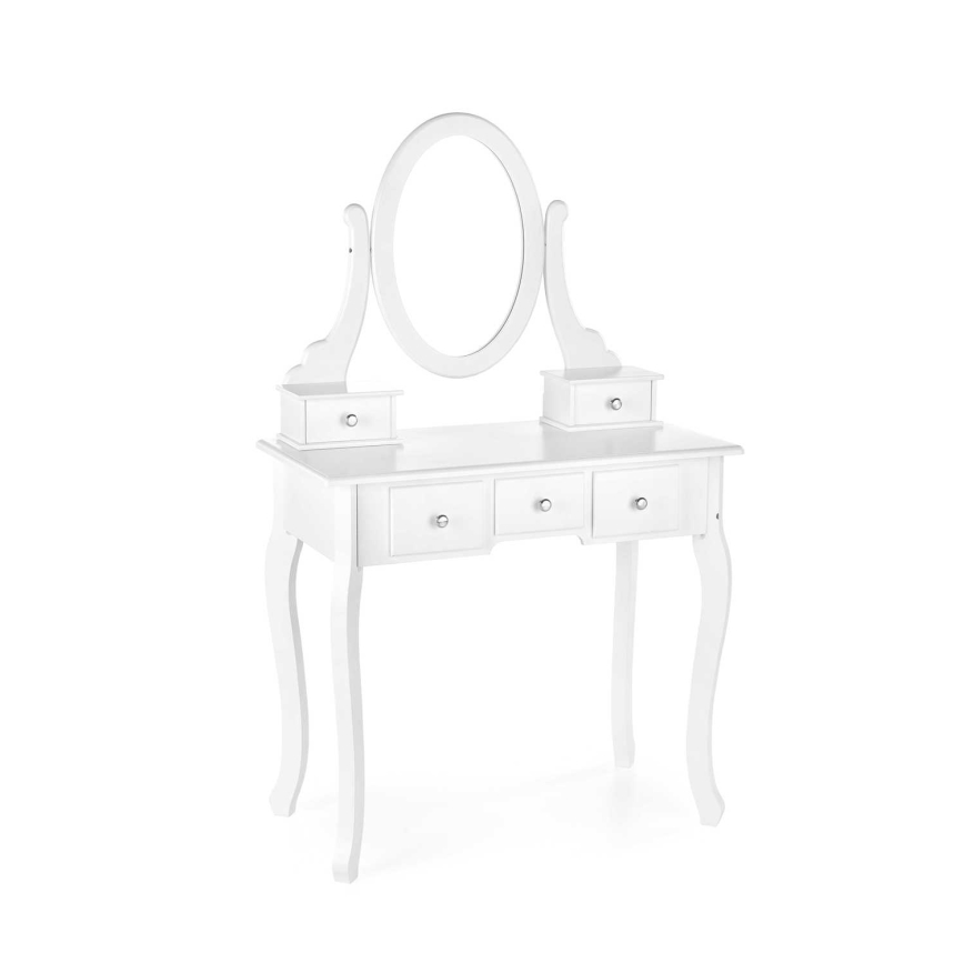 Schminktisch SARA 80x130 cm + stool 45x37 cm weiß