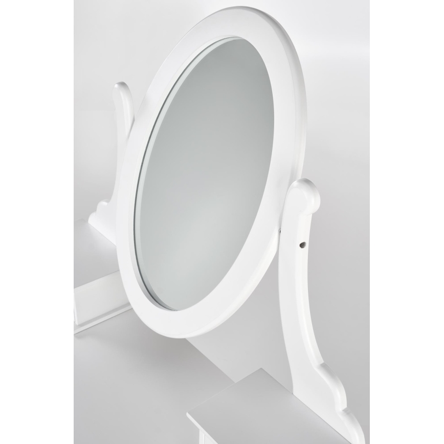 Schminktisch SARA 80x130 cm + stool 45x37 cm weiß