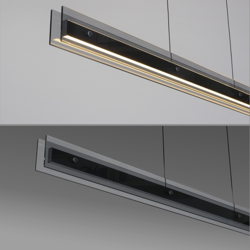 Schöner Wohnen 11316-18 - LED-dimmbare Pendelleuchte mit Seilabhängung LENA, 32 W, 230 V, 105 cm, schwarz