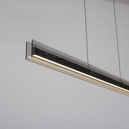 Schöner Wohnen 11316-18 - LED-dimmbare Pendelleuchte mit Seilabhängung LENA, 32 W, 230 V, 105 cm, schwarz