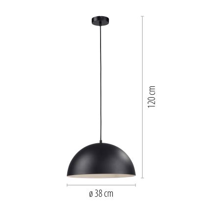 Schöner Wohnen 11728-18 - Pendelleuchte ALI 1xE27/25W/230V Ø 38 cm schwarz