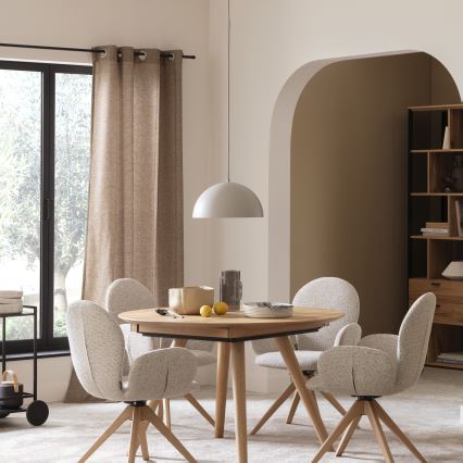 Schöner Wohnen 11728-39 - Pendelleuchte ALI mit Kabel, 1x E27/25W/230V, Ø 38 cm, grau