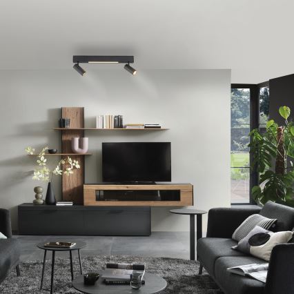 Schöner Wohnen 11793-18 - LED-Spot DANTE 2x GU10/10W/230V + LED/7,2W, schwarz